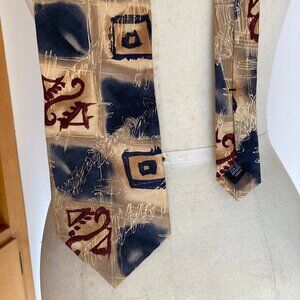 Robert Stock Abstract Necktie Rare Vintage Sandwashed